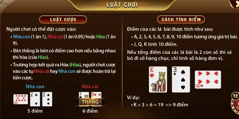 Baccarat luat choi