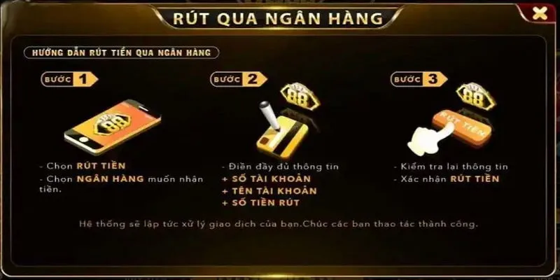 Các hình thức rút tiền trên Go 88