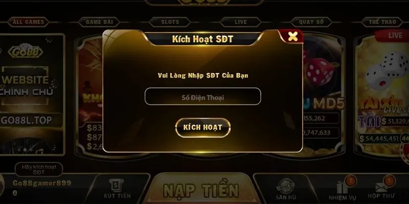 Dang ky GO88 hoan tat kich hoat