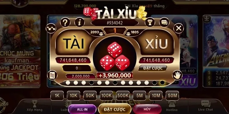Giao dien game tai xiu de nhin Giao dien game tai xiu de nhin