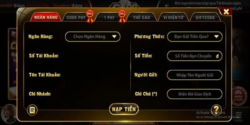 Nap tien Go88 nhanh chong qua hinh thuc ngan hang Nap tien Go88 nhanh chong qua hinh thuc ngan hang