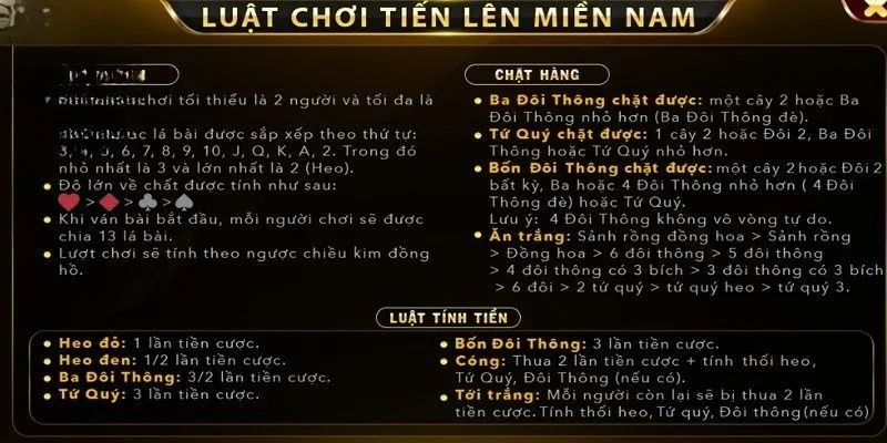 Tien len mien nam luat choi