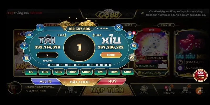 luat choi tai xiu cu the tai go88